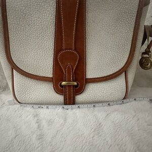 Elegant White and Brown Women's Bag
